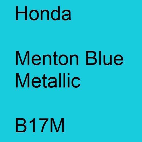 Honda, Menton Blue Metallic, B17M.